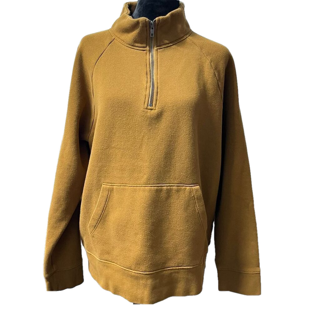 Madewell MWL Half-Zip Pullover Sweatshirt‎ Size M Long Sleeve Kangaroo Pocket